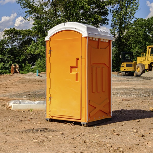 how often are the porta potties cleaned and serviced during a rental period in Burns